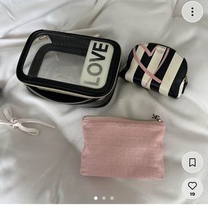 Victoria Secret makeup bags set of 3 bundle